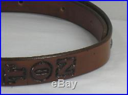 1 inch wide Handmade Genuine Leather Rifle Sling REMINGTON Brown