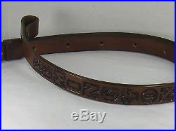 1 inch wide Handmade Genuine Leather Rifle Sling REMINGTON Brown