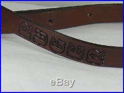 1 inch wide Handmade Genuine Leather Rifle Sling RUGER Dark Brown