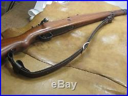 1 wide Handmade Leather Rifle Sling 2 PIECE Dark Brown