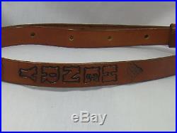 1 wide Handmade Leather Rifle Sling HENRY Tan color