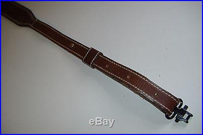2005 Top Grain Cowhide Leather Rifle Sling With Metal Swivels & Marlin 336 Band