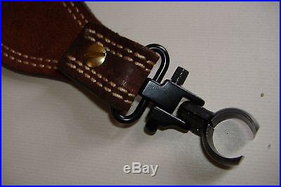 2005 Top Grain Cowhide Leather Rifle Sling With Metal Swivels & Marlin 336 Band