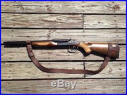 2 Wide Leather NO DRILL Rifle Sling For Henry Rifles. Brown Leather