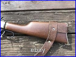 2 Wide NO DRILL Rifle Sling For Henry Rifles. Brown Leather