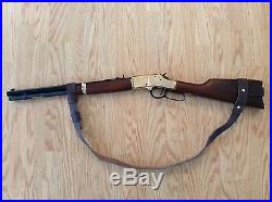 2 Wide NO DRILL Rifle Sling For Henry Rifles. Brown Leather
