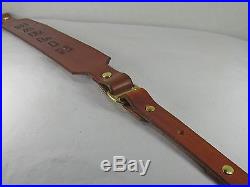 2 inch wide Handmade Genuine Leather Rifle Sling MARLIN Tan color