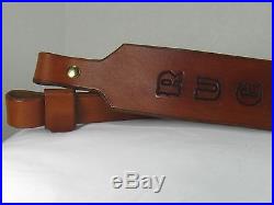 2 inch wide Handmade Genuine Leather Rifle Sling RUGER Tan color