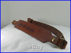 2 inch wide Handmade Genuine Leather Rifle Sling RUGER Tan color