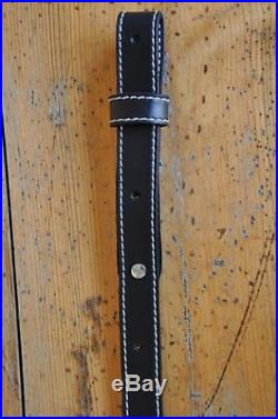 3 Custom Quality Leather Rifle Gun Sling Amish Made Adjustable NEW