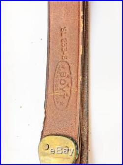 6 Vintage Gun Sling Lot BOYT LEATHER tooled adustable rifle strap swivel holster