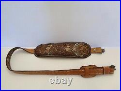 AA&E Leather Rifle Sling Adjustable Length Gun Strap-hunting-NEW-see photos