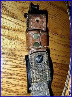 AA & E Leathercraft Cobra Style Rifle Sling 1000 Whitetail Deer Acorn Padded