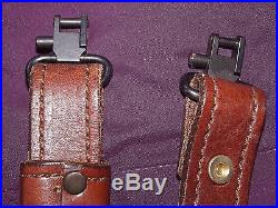 AA&E Leathercraft Wildlife Leather Adjustable Padded Sling with Sling Swivels