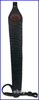 African Cape Buffalo Hide Rifle Sling Padded Black New