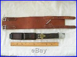 Al Freeland Target Rifle Shooting Cuff & Short Sling, quick clips, SOFT LEATHER