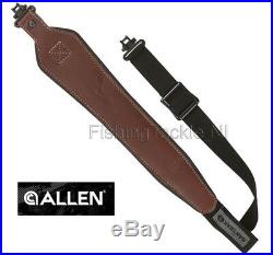 Allen BakTrak Leather Rifle Sling Hunting Shooting #8391 with Swivels Quick Adjust