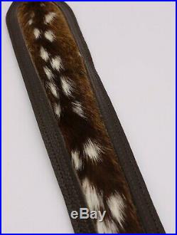 Axis Deer Hide and Cow Leather Rifle Sling Made in Texas