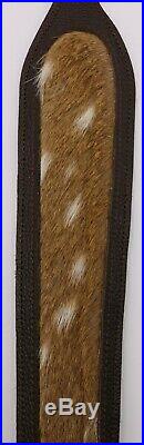 Axis Deer Hide and Cow Leather Rifle Sling Made in Texas
