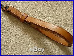 BROWNELL LATIGO LEATHER RIFLE SLING QUICK ADJUST RIFLE SLING with SLING SWIVELS