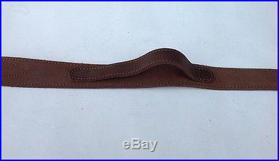 BROWN LEATHER HUNTING GUN RIFLE SLING / FIGURE 8 COBRA STYLE / hand made