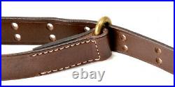BROWN LEATHER M1907 MILITARY RIFLE SLING M1GARAND 1903 SPRINGFIELD 1 width