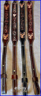 Beautiful Hand Made Gun Sling REAL Leather 44 MADE IN USA
