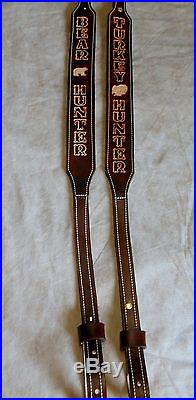 Beautiful Hand Made Gun Sling REAL Leather 44 MADE IN USA