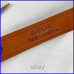 Bianchi Adjustable Cobra 64 Brown Leather Basketweave Rifle Sling Strap