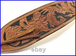 Bianchi Cobra Grande Floral Tooled Leather Sling Patent Pending 9513-NX