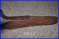 Bianchi Cobra Rifle Sling, Tooled Brown Leather