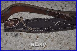 Bianchi Cobra Rifle Sling, Tooled Brown Leather
