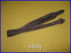 Brown Suede Leather Rifle Sling Semi Cobra Style