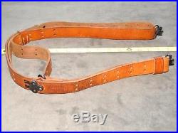 Brownell's Competitor PLUS military style, heavy leather 1 1/4 wide rifle sling