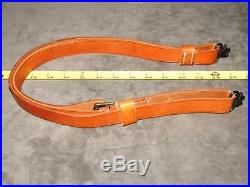 Brownell's latigo heavy duty leather 1 rifle sling Made in Germany with swivels