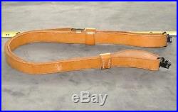 Brownell's latigo heavy duty leather 1 rifle sling Made in West Germany swivels