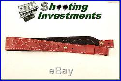 Browning quality adjustable Leather rifle sling -04