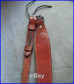 Bucheimer A-77 Cobra Leather Rifle Sling withSwivels