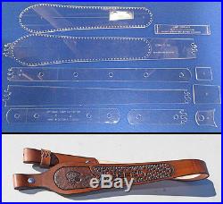 COBRA STYLE CUSTOM RIFLE / SHOTGUN SLING TEMPLATE SET FOR LEATHER CRAFTERS NEW