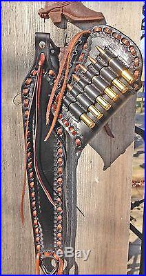 Custom Hand Made Leather Rifle Sling, Hunting, Padded, Thumb Hole, Tooled