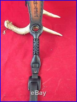 Custom Hand Made Leather Rifle Sling, Hunting, Padded, Thumb Hole, Tooled