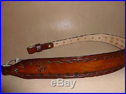 CUSTOM LEATHER HANDMADE RIFLE SLING COBRA STYLE SsB design