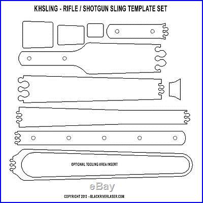 CUSTOM RIFLE / SHOTGUN SLING TEMPLATE SET FOR LEATHER CRAFTERS NEW FOR 2013