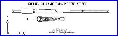 CUSTOM RIFLE / SHOTGUN SLING TEMPLATE SET FOR LEATHER CRAFTERS NEW FOR 2013