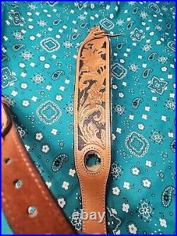 Cobra Bianchi Cobra Grande #74 Stitched Tooled Sheep Backed Leather Rifle Sling