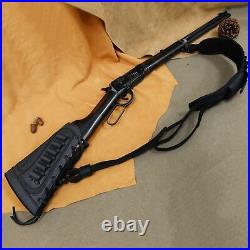 Combo of Leather Canvas Rifle Buttstock Cover, Gun Strap Sling. 22LR. 30/06 12GA