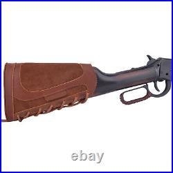 Combo of Leather Rifle/ Shotgun Cheek Rest with Ammo Sling for. 308.30-06 12GA