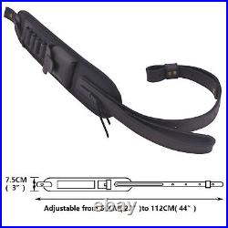 Cowhide Leather Canvans Rifle Sling Shell Slots for. 308 410GA. 45-70 USA Shipping