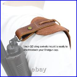 Cowhide Leather Suede No Drill Shotgun Soft Cheek Rest with Sling for 12/16/20GA