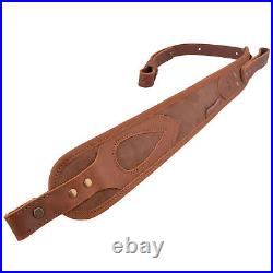 Cowhide Non-slip Leather Rifle Shotgun Sling Hunting Shoulder Strap Classic Look